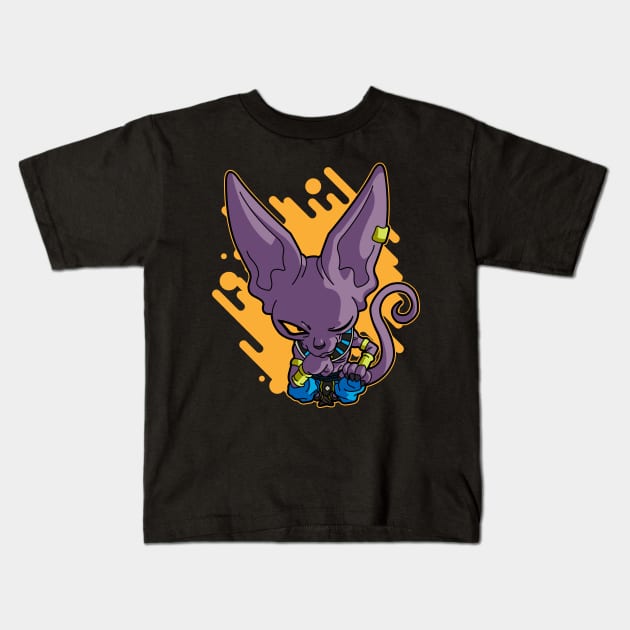 Beerus Sama Kids T-Shirt by WarGreymonZero